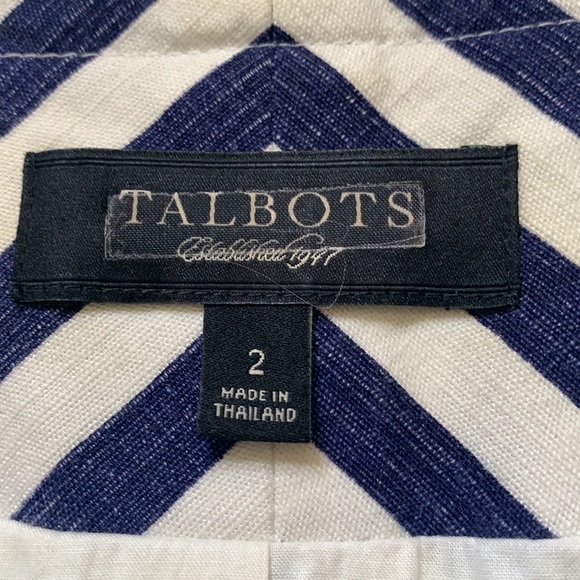 Talbots Nautical Striped Blazer - Picture 7 of 12